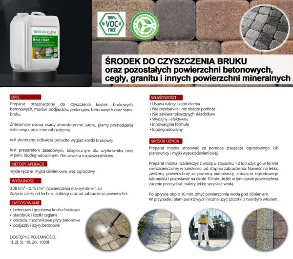 Zestaw do bruku "Mokry Efekt" impregnat + czyścik SPECIALCHEM - obrazek 3