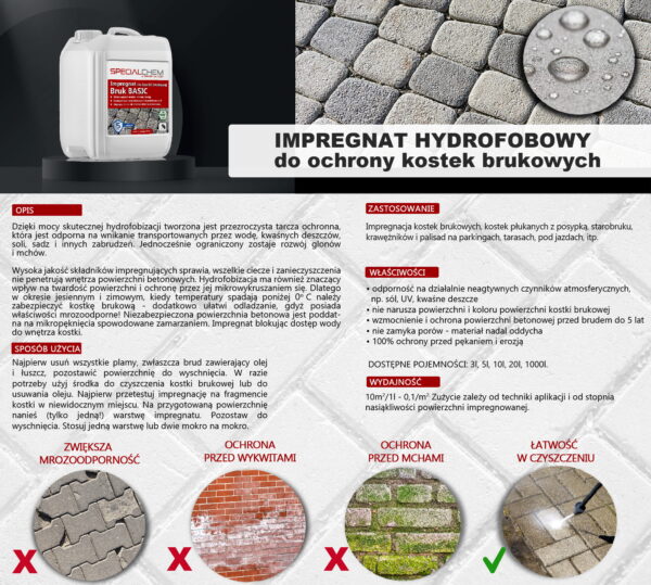 Zestaw do Kostki brukowej - czyszczenie + impregnacja kostki SPECIALCHEM - obrazek 3