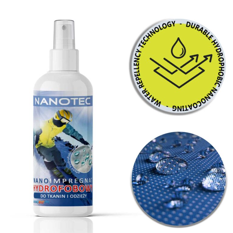 Impregnat hydrofobowy do odzieży NanoTec przykładowy produkt marki Nanotec