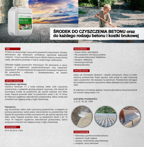 Zestaw do czyszczenie i impregnacji  Betonu Architektonicznego SPECIALCHEM - obrazek 2