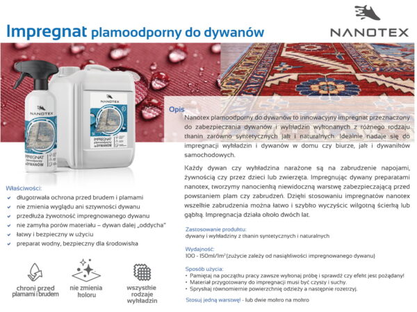 Impregnat do dywanów NanoTex - obrazek 2