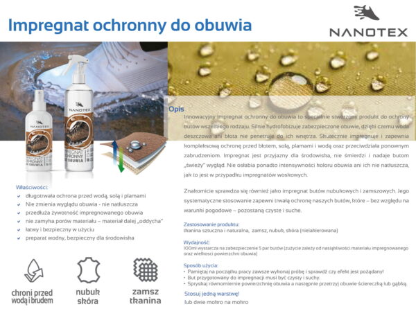 Impregnat ochronny do obuwia NanoTex - obrazek 3