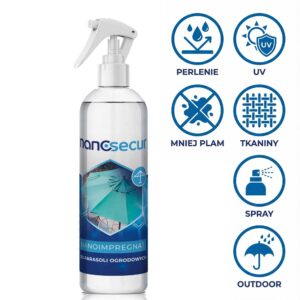 Płyn do impregnowania parasoli ogrodowych, markiz, tapicerowanych mebli ogrodowych NANOSECUR