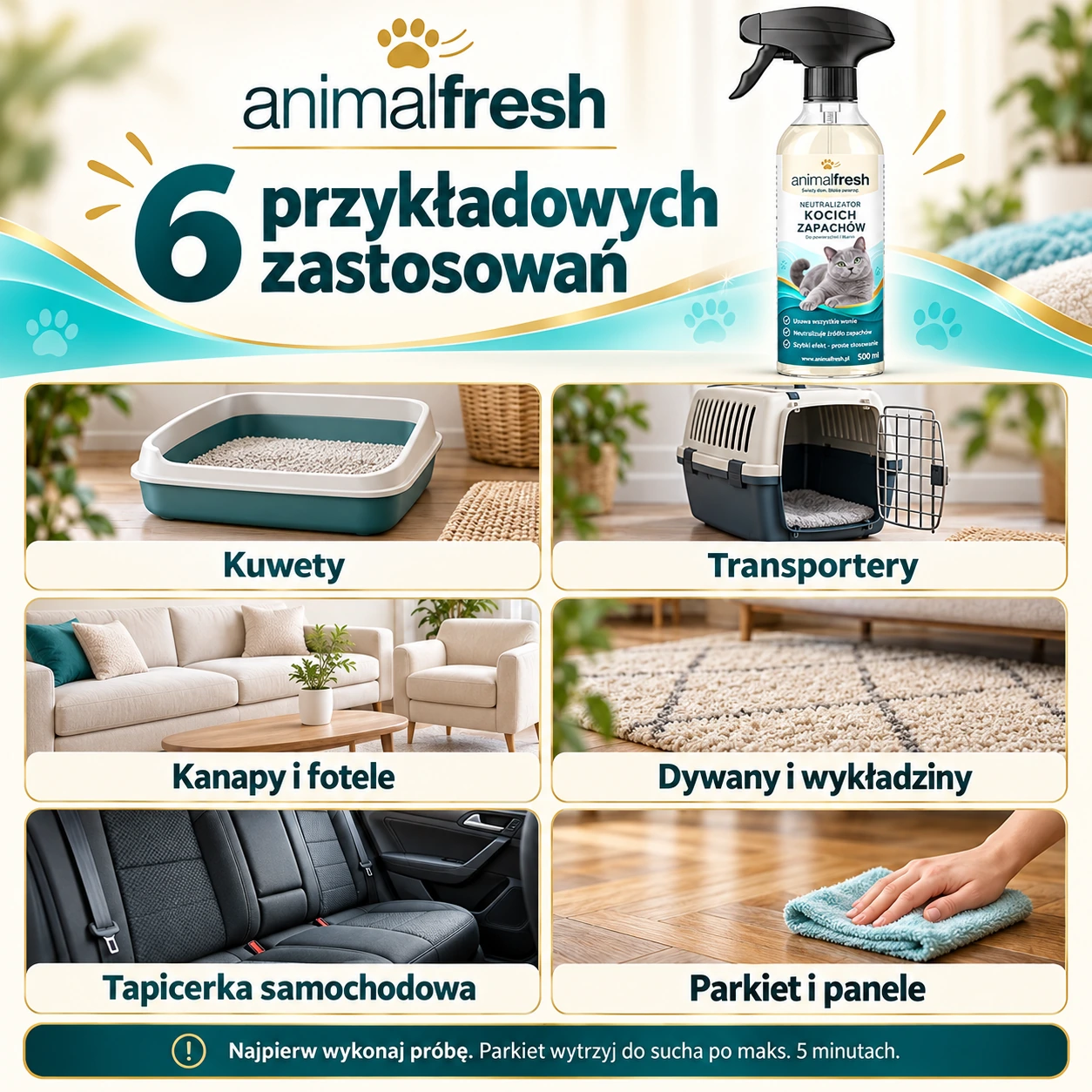 ANIMAL FRESH – sześć zastosowań przygotowanego roztworu